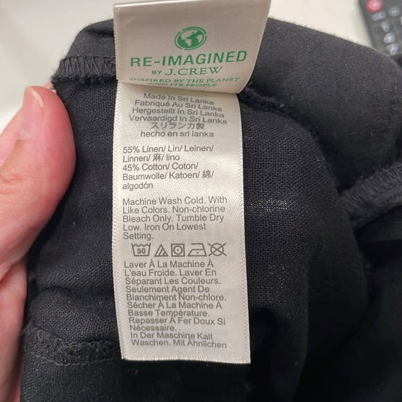 J Crew Factory Linen-Cotton Blend Elastic-Back Sailor Pant - Picture 5 of 5